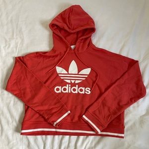 ADIDAS | Red Crop Hoodie